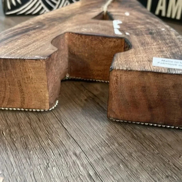 GOLD GLITTER AND PEARL DECORATIVE BLOCK LETTER “A” 7x8x2 - Picture 2 of 11